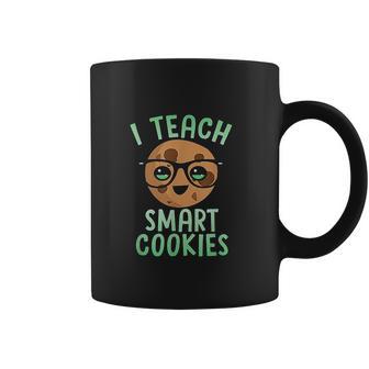 Teacher I Teach Smart Cookies Cute Emoji Glasses Coffee Mug | Favorety CA