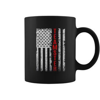 Teamster Proud American Flag Coffee Mug | Favorety