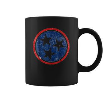 Tennessee Volunteer State Distressed Tristar Flag Coffee Mug | Favorety AU