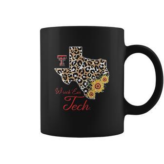 Texas Tech Red Raiders Leopard State Map Sunflower Coffee Mug | Favorety