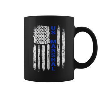 Thin Blue Line Flag American Us Marshal Coffee Mug | Favorety DE