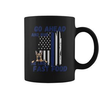 Thin Blue Line Flag K-9 German Shepherd Police Dog Men Women Coffee Mug | Favorety CA