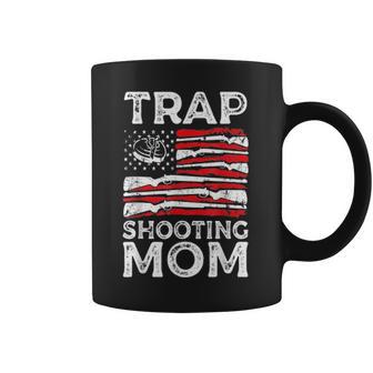 Trap Shooting Mom Gun Rights American Flag Mothers Day Coffee Mug | Favorety DE