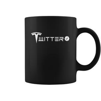 Twitter And Tesla Combined Logo Coffee Mug | Favorety AU