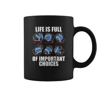 Types Of Baseball Pitches Life Choices Pitcher Player Gift Coffee Mug | Favorety DE