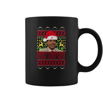 Ugly Nick Saban Merry Christmas From Saint Nick Coffee Mug | Favorety DE