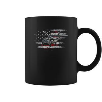 Uh60 Black Hawk Helicopter Vintage Flag Veteran Coffee Mug | Favorety AU