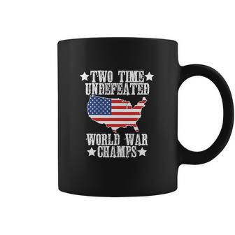 Undefeated Two 2 Time World War Champs Champions Coffee Mug | Favorety UK