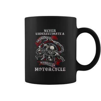 Never Underestimate A Grandaddy With A Motorcycle Coffee Mug | Favorety AU