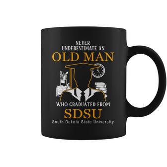 Never Underestimate An Old Man Who Graduated From South Dakota State University Coffee Mug | Favorety DE