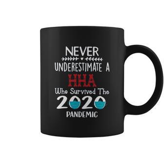 Never Underestimate Who Survived The Pandemic Home Health Aide Coffee Mug | Favorety UK