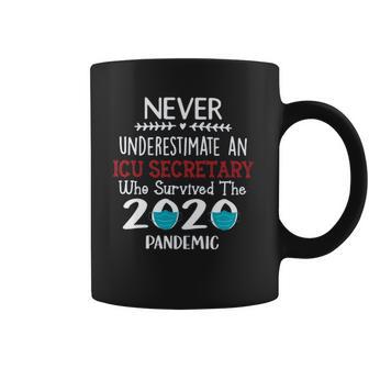 Never Underestimate Who Survived The Pandemic Icu Secretary Coffee Mug | Favorety CA