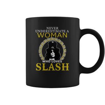 Never Underestimate A Woman Love Slash Coffee Mug | Favorety AU