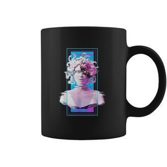 Vaporwave Medusa Statue Aesthetic Art Glitch Japanese Otaku Coffee Mug | Favorety