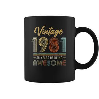 Vintage 1981 41 Years Of Being Awesome 41St Birthday Gifts Coffee Mug | Favorety