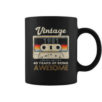 Vintage 1981 Cassette Tape 40 Awesome 40Th Birthday Gift Coffee Mug | Favorety CA