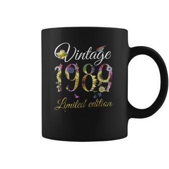 Vintage 1989 Tee 32 Years Old Sunflowers Floral 32Nd Birthday Coffee Mug | Favorety AU