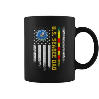 Vintage American Flag Proud Us Seabee Vietnam Veteran Dad Gift Graphic Design Printed Casual Daily Basic Coffee Mug | Favorety DE