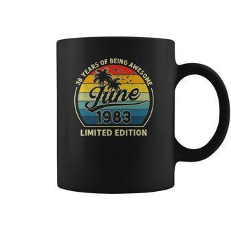 Vintage Born In June 1983 Retro 38 Years Old 38Th Birthday Coffee Mug | Favorety DE