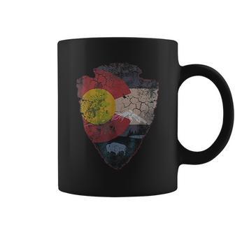 Vintage Colorado Flag Arrowhead Retro Fade Coffee Mug | Favorety CA