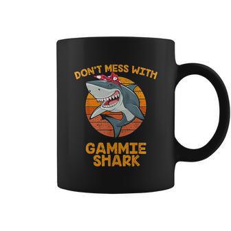 Vintage Dont Mess With Grandma Shark Gammie Gifts Coffee Mug | Favorety AU