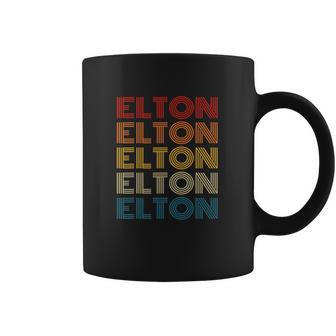 Vintage Elton Retro Personalized Design Name Coffee Mug | Favorety UK