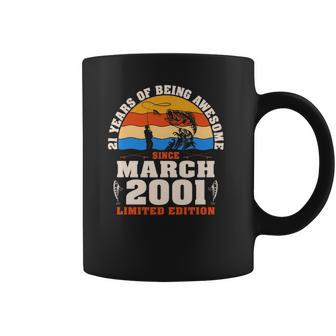 Vintage March 2001 21 Years Old Fishing Lover 21St Birthday Coffee Mug | Favorety