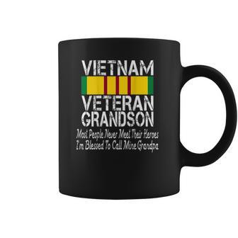 Vintage Proud Vietnam Veteran Grandson Coffee Mug | Favorety