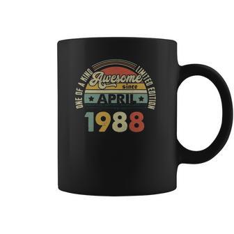 Vintage Retro April 1988 33Rd Birthday Gift 33 Years Old Coffee Mug | Favorety DE