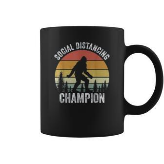 Vintage Retro Social Distancing Champion Bigfoot Coffee Mug | Favorety