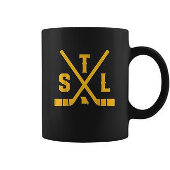 Vintage St Louis Ice Hockey Sticks State Outline Coffee Mug | Favorety DE