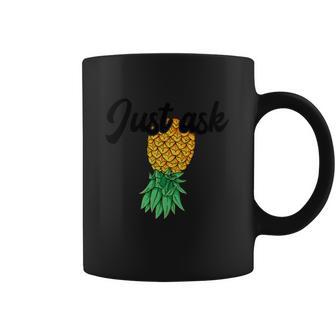 Vintage Upside Down Pineapple Just Ask Subtle Swinger Meaningful Gift Coffee Mug | Favorety DE