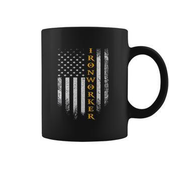 Vintage Usa Ironworker American Flag Iron Worker Patriotic Coffee Mug | Favorety DE