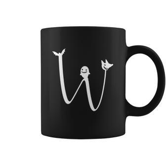 W Name Charater Dracula Ghost Boo Halloween Quote Coffee Mug | Favorety