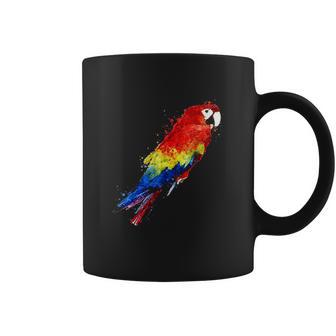 Watercolour Colourful Scarlet Macaw Parrot Bird Painting Coffee Mug | Favorety