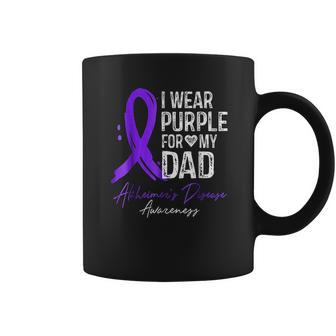 I Wear Purple For My Dad Alzheimer Disease Awareness Coffee Mug | Favorety UK