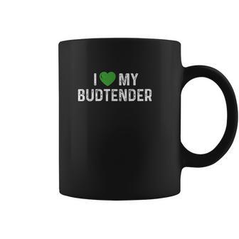 Weed Stoner I Love Heart My Budtender Cannabis Dispensary Coffee Mug | Favorety DE