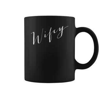 Wifey Hubby Just Married Honeymoon Bride Couples Coffee Mug | Favorety AU