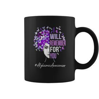 I Will Remember For You Alzheimer Awareness Womens Butterfly Coffee Mug | Favorety