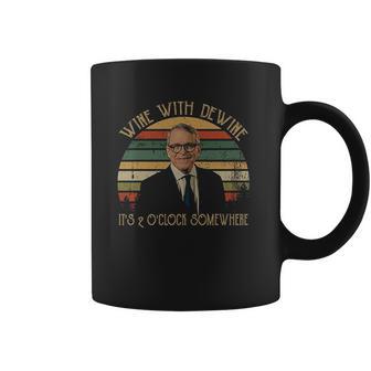 Wine With Dewine Its 2 Oclock Somewhere Vintage Retro Coffee Mug | Favorety