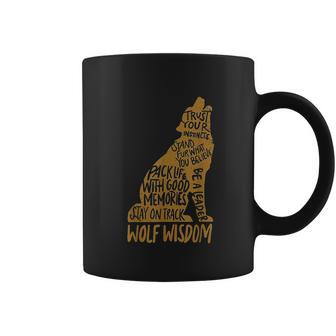 Wolf Wisdom Art Wolf Lovers Motivational Quote Coffee Mug | Favorety UK