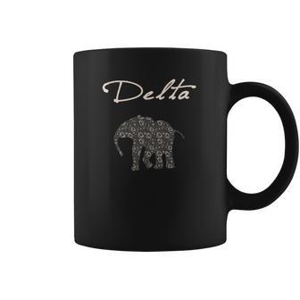 Womens Delta Crimson And Creme Elephant Coffee Mug | Favorety CA