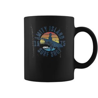 Womens Jaws Amity Island Surf Shop 1975 Retro Logo Coffee Mug | Favorety CA