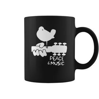 Woodstock Blue White Peace And Music Festival Guitar Coffee Mug | Favorety AU