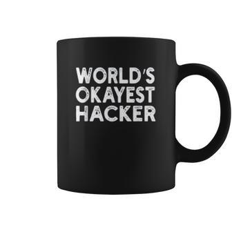 Worlds Okayest Hacker Programmer Coffee Mug | Favorety DE