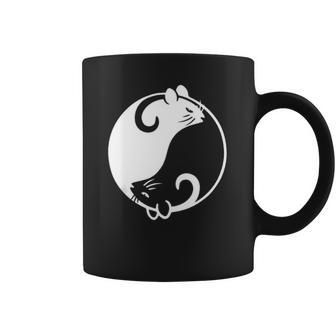 Yin Yang Year Of The Rat Happy Chinese New Year 2020 Black And White Rat Coffee Mug | Favorety DE