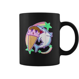 Yume Kawaii Pastel Goth Ice Cream And Shark Fairy Kei Coffee Mug | Favorety AU