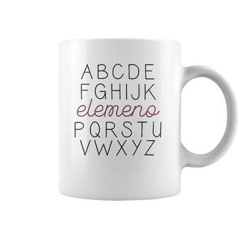 Abc Elemeno Teacher Letters Printed Funny Saying Inspirational Coffee Mug | Favorety UK