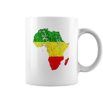 Africa Map Reggae Rasta Print Green Yellow Red Africa Pride Coffee Mug | Favorety CA