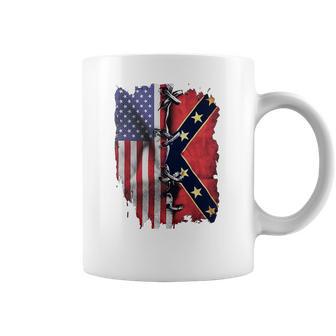 America Flag Confederate Battle Flag Shirt Coffee Mug | Favorety DE